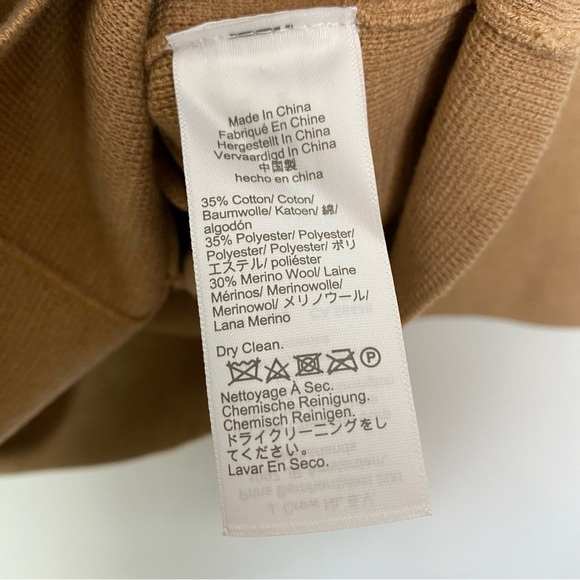 J. Crew Cecile Relaxed Knit Sweater Blazer One-Button Heather Khaki Camel BF013 - Picture 8 of 8